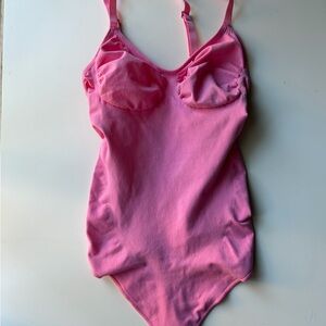 SHAPERX Women’s Shapewear Seamless Bodysuit - Pink